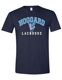 Navy Blue Hoggard Lacrosse Logo Soft Style Cotton T-shirt - Orders due Monday, November 20, 2023